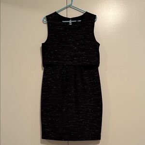 Ann Taylor Black and cream  layered Mini Dress size 10